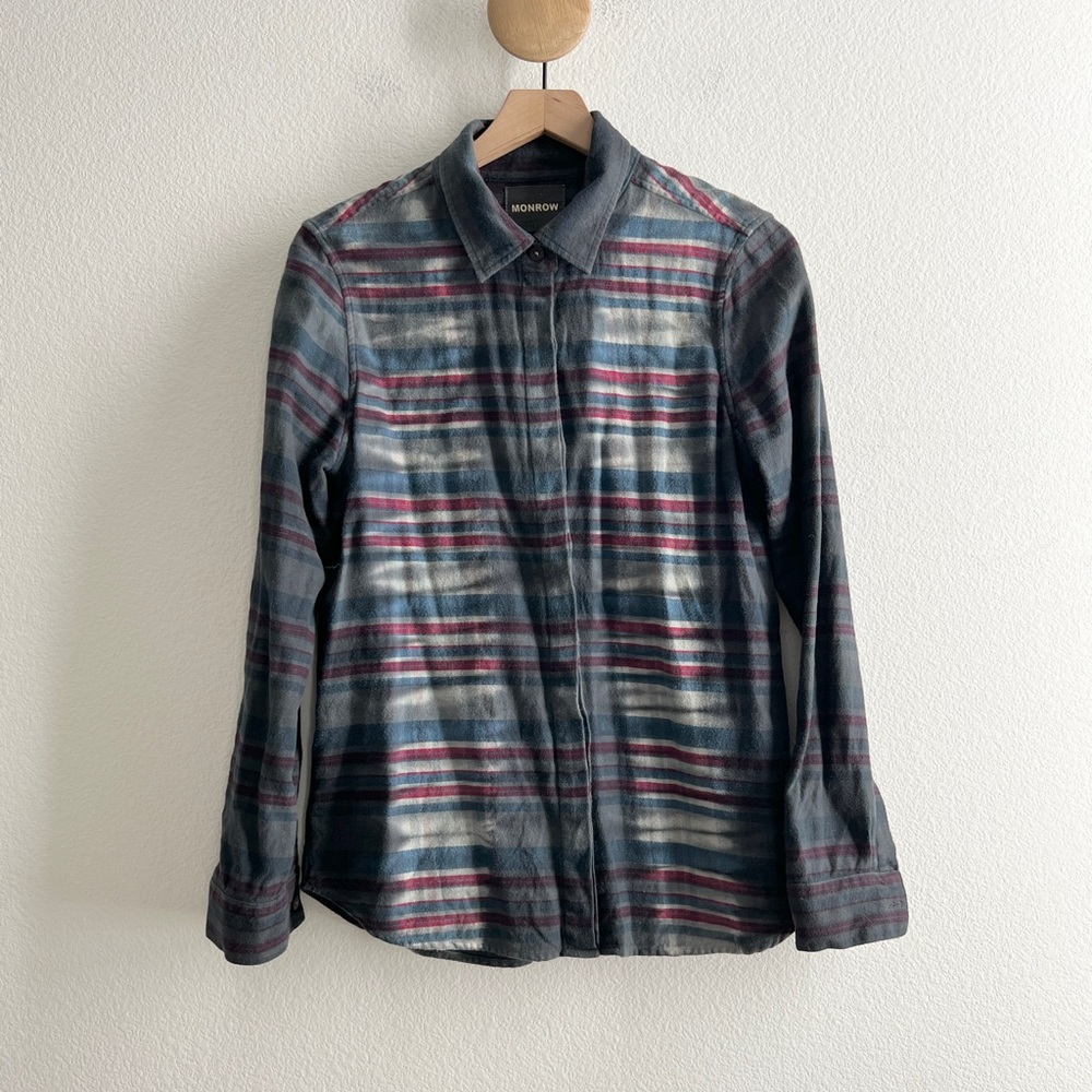 Monrow Button Down Flannel Shirt